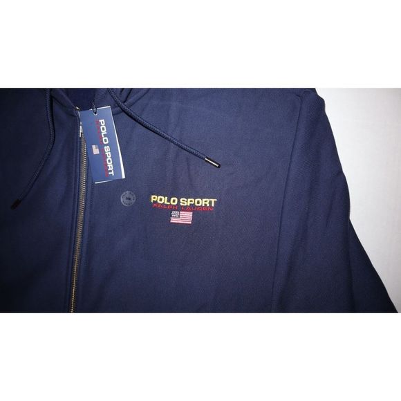 Polo Ralph Lauren Men's Sz 2XB Navy Full Zip Hooded Thick Fleece Jacket $110 - Picture 3 of 8